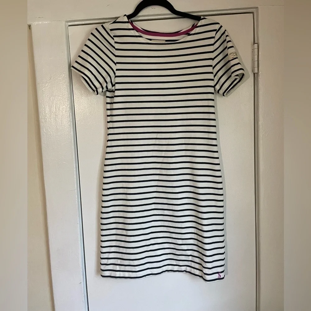 Joules‎ White striped dress size 4